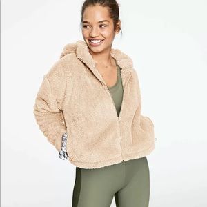 VICTORIA SECRET PINK TEDDY FULL ZIP JACKET HOODIE
